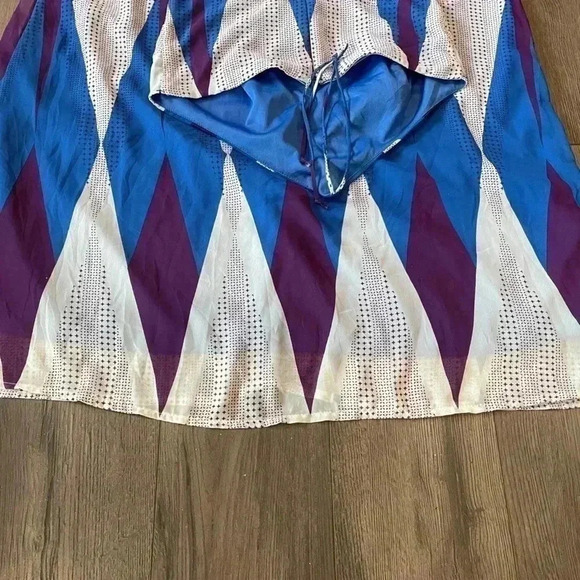 Dee Elly  Blue/Purple Diamond Pattern Maxi Dress-US M - Picture 3 of 8